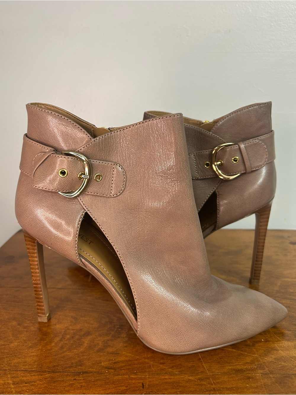Nine West Mauve Pointed-Toe Ankle Boots size 11